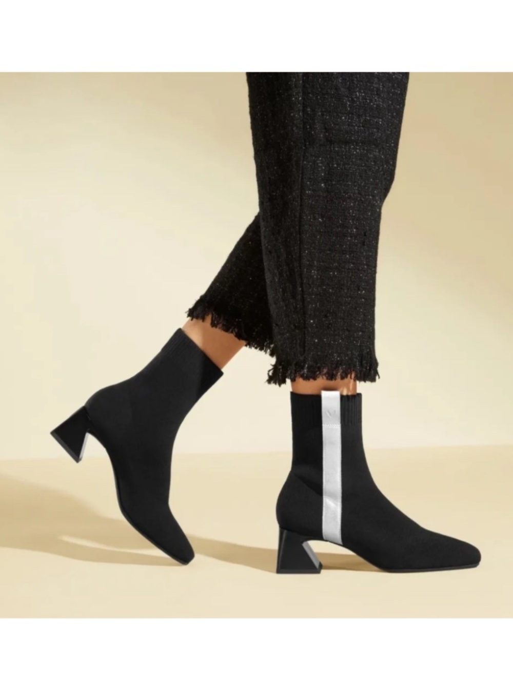 VIVAIA Rafaella Square-Toe Water-Repellent Heeled Boots Size 40EU